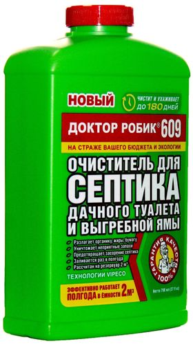 Жидкость для септиков ивыгребных ям Доктор Робик 609 798 мл, картинка