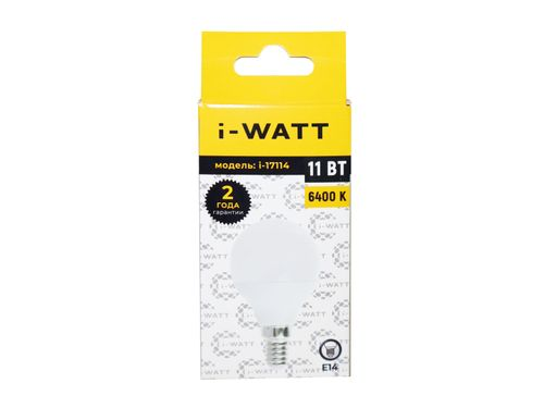 Светодиодная лампа i-17114 11Вт 6400К 165-265V G45 Е14, детальное фото