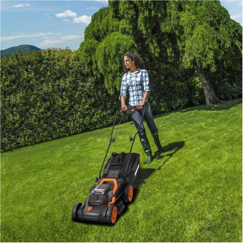 Газонокосилка аккумуляторная WORX 40В 2,5Ач 34см, 2 акб+з/у, wg779e, картинка