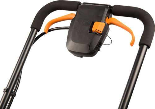 Газонокосилка аккумуляторная WORX 40В 2,5Ач 34см, 2 акб+з/у, wg779e, крупный план