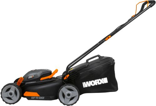 Газонокосилка аккумуляторная WORX 40см 20В, 2 акб и з/у, wg743e, фотография