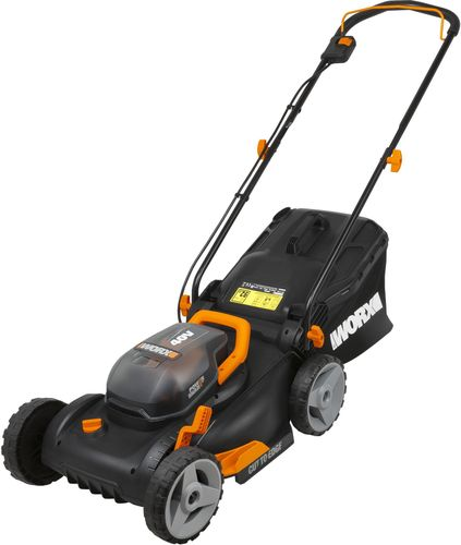 Газонокосилка аккумуляторная WORX 40см 20В, 2 акб и з/у, wg743e, изображение
