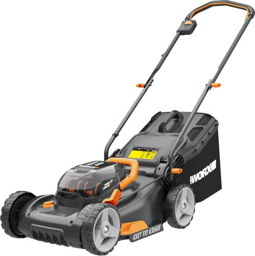 Газонокосилка аккумуляторная WORX 40см 20В, 2 акб и з/у, wg743e, фото