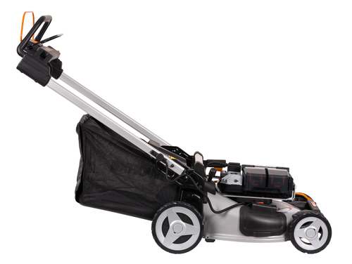 Газонокосилка аккумуляторная WORX самоходная 80В 4Ачх4 51см, с акб и з/у, wg761e, фото