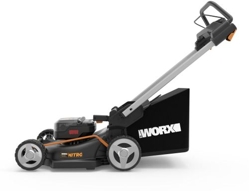 Газонокосилка аккумуляторная бесщеточная WORX 40В 4Ач 46см, 2 акб+з/у, wg748e, картинка
