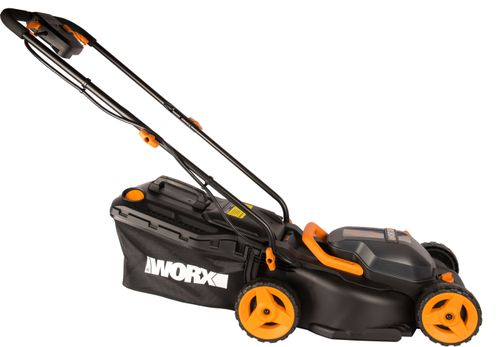 Газонокосилка аккумуляторная WORX 40В 34см 4Ач, 2 акб+з/у, wg779e.1, изображение