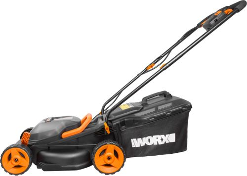Газонокосилка аккумуляторная WORX 40В 34см 4Ач, 2 акб+з/у, wg779e.1, детальное фото