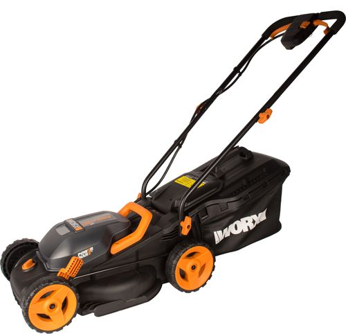 Газонокосилка аккумуляторная WORX 40В 34см 4Ач, 2 акб+з/у, wg779e.1, фото
