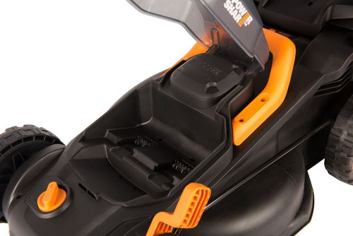 Газонокосилка аккумуляторная WORX 40В 34см 4Ач, 2 акб+з/у, wg779e.1, детальное фото
