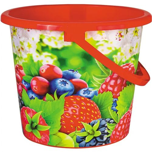 Ведро пластиковое Ягоды, Арт. ВР-8598, 10л, изображение