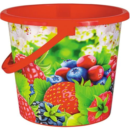 Ведро пластиковое Ягоды, Арт. ВР-8598, 10л, крупный план