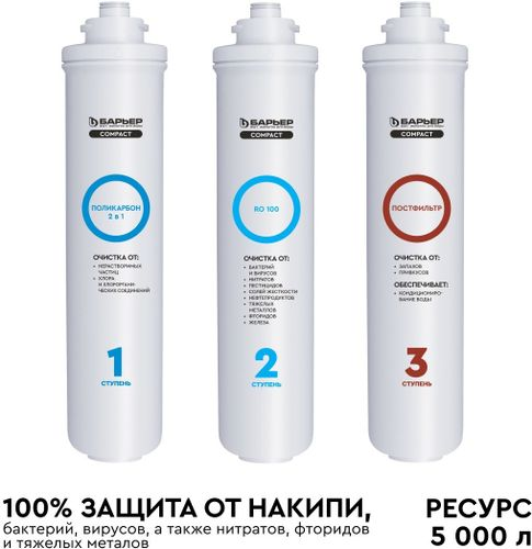 Комплект фильтроэлементов сменных БАРЬЕР Compact OSMO 100, картинка
