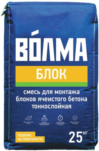 Клей для газобетонных блоков Волма Блок 25 кг, фото