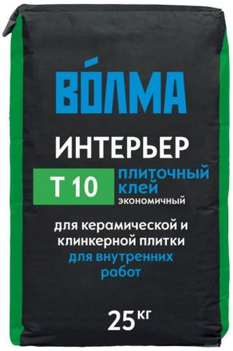 Плиточный клей цементный Волма Интерьер Т10 25 кг, картинка