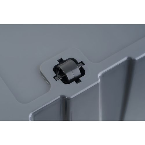 Ящик Roxor Consumer с крышкой особопрочный 70 серия Rox Box Pro, антрацитовый, фотография