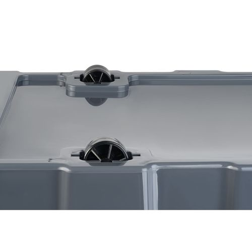 Ящик Roxor Consumer с крышкой особопрочный 120 серия Rox Box Pro, антрацитовый, крупный план