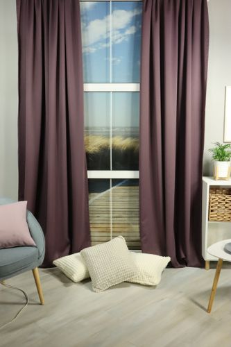 Комплект штор блэк-аут Linen Way лиловый 150х270, фото