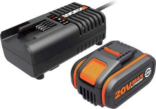 Батарея и зарядное устройство WORX 20В 4Ач, wa3604, крупный план
