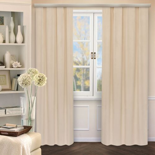 Комплект штор из бархата Linen Way кремовый 145х270, фотография