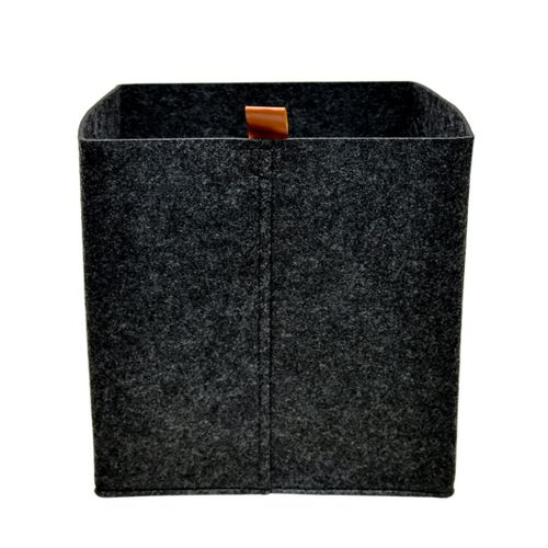 Корзина для хранения "Фетр", Д230 Ш230 В265, черный, фотография