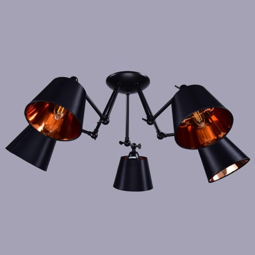 Люстра потолочная "Стиль",  5хE27x60W, черный, картинка