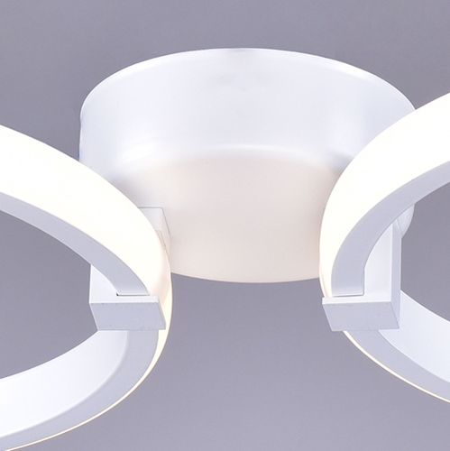 Люстра led 2x49w бел баритон пульт 3-6к, картинка