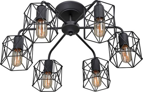 Потолочная люстра Vitaluce V4382-1/6PL черная 6ХE27Х60Вт, вид