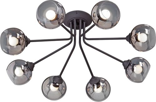 Потолочная люстра Vitaluce V4724-1/8PL черная 8хE27 макс. 60Вт, фото