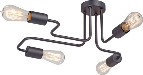 Потолочная люстра Vitaluce V4196-1/4PL черная 4ХE27Х40Вт, крупный план