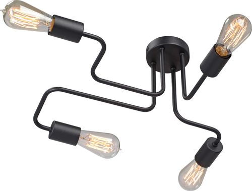 Потолочная люстра Vitaluce V4196-1/4PL черная 4ХE27Х40Вт, фото