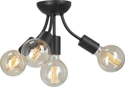 Потолочная люстра Vitaluce V3927-1/4PL черная 4ХE27Х40Вт, крупный план