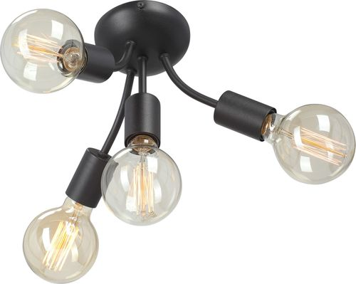 Потолочная люстра Vitaluce V3927-1/4PL черная 4ХE27Х40Вт, крупный план