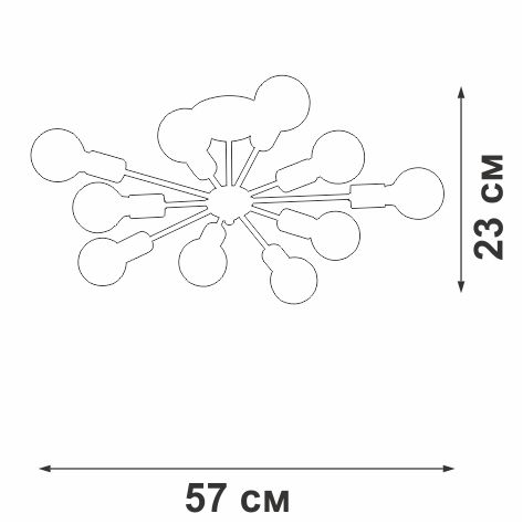 Люстра V4261-0/10PL, 10хE27 40Вт 30м² белый, фотография