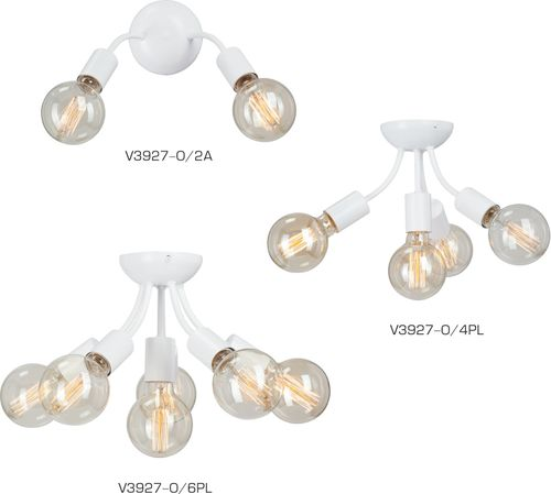 Потолочная люстра Vitaluce V3927-0/4PL белая 4ХE27Х40Вт, картинка