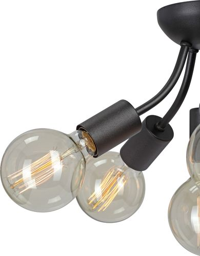 Потолочная люстра Vitaluce V3927-1/6PL черная 6ХE27Х40Вт, фото