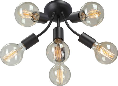 Потолочная люстра Vitaluce V3927-1/6PL черная 6ХE27Х40Вт, изображение