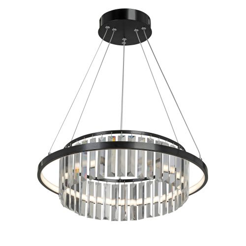 Люстра светодиодная V54010-1/1S, LED 31Вт 3900-4200К 2690лм 11м² черный, картинка