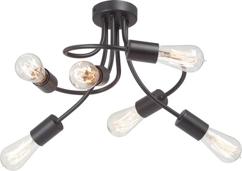 Потолочная люстра Vitaluce V3928-1/6PL черная 6ХE27Х40Вт, картинка