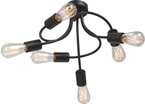 Потолочная люстра Vitaluce V3928-1/6PL черная 6ХE27Х40Вт, крупный план