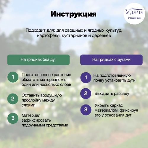 Материал укрывной белый «Удача 60», 3.2х10м, вид