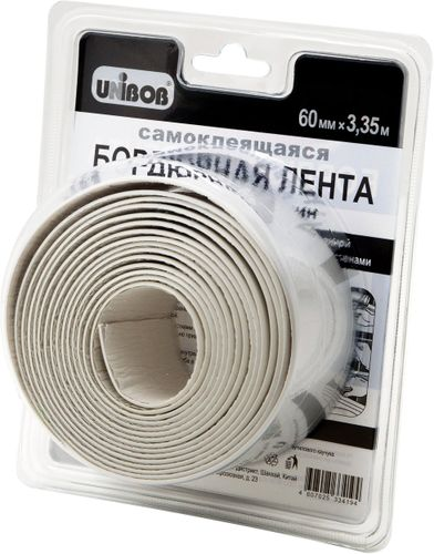 Клейкая лента UNIBOB 60 мм х 3,35 м белая, фотография