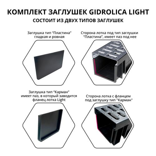 Канал пластиковый со стальной решёткой Gidrolica LIght 1000х116х95 мм класс А15, детальное фото