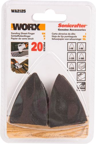 Шлифовальные листы узкие Worx WA2125 20шт, вид