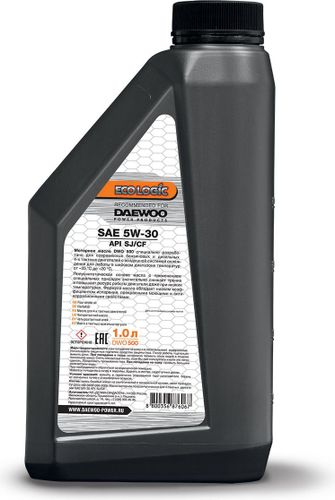 Масло для 4-х тактных двигателей зимнее DAEWOO Ecologic Dwo 500 SAE 5W–30, полусинтетическое, 1л, детальное фото