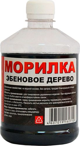 Морилка глубокого проникновения ВЕРШИНА глянцевая 0,5 л эбеновое дерево, изображение