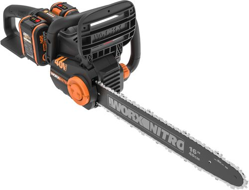 Пила аккумуляторная WORX 40см 2x4Ач, с акб и з/у, wg385e, фотография