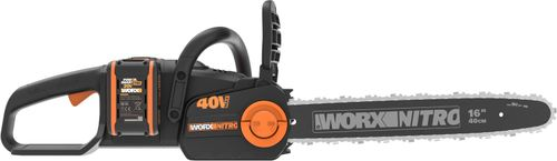 Пила аккумуляторная WORX 40см 2x4Ач, с акб и з/у, wg385e, фотография