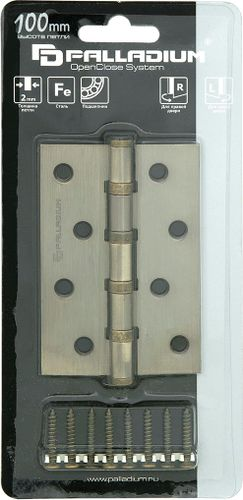 Дверная петля разъемная врезная Palladium N 4BB-100 100 х 70 х 2 мм, картинка
