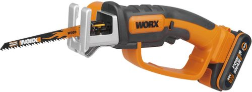 Пила садовая аккумуляторная WORX 20В, wg894e.5, крупный план