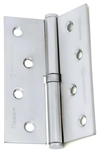 Дверная петля универсальная врезная левая Palladium N613S4 100х75х2,5 мм никель, крупный план